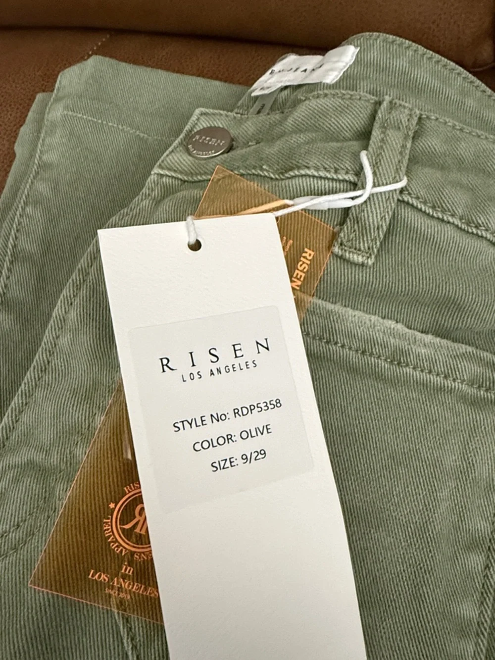 Risen Olive Green Jeans - Picture 6 of 6